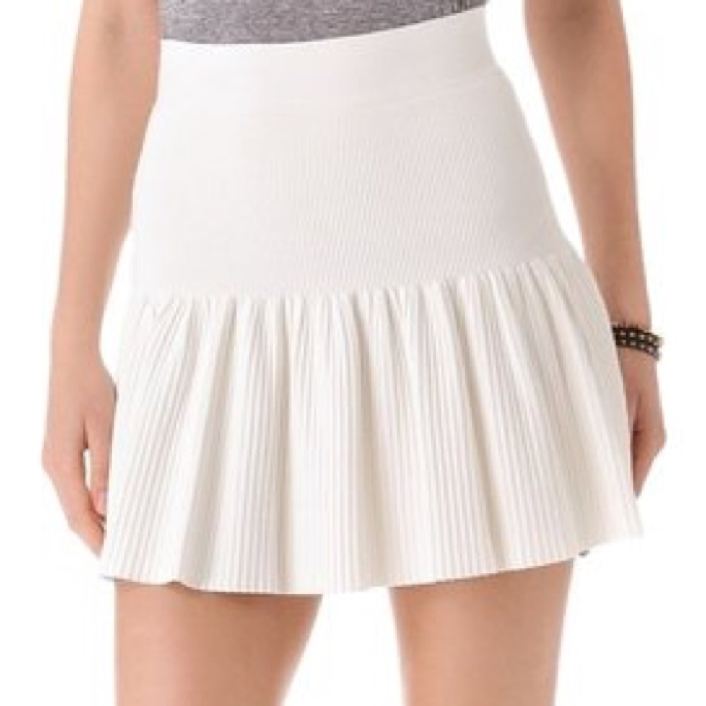 BCBGMaxAzria Valeria Ruffled White Skirt - Picture 6 of 11